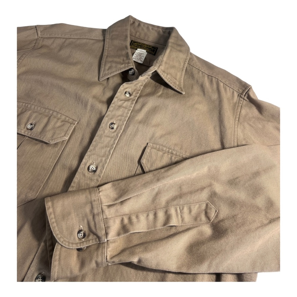 Eddie Bauer VTG Expedition Outfitters Toronto  Long Sleeve Large Tan Hunting